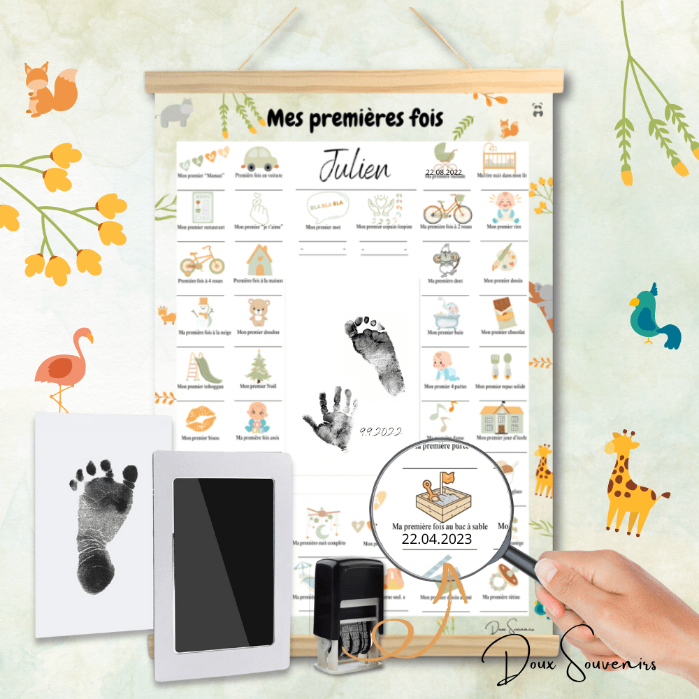 Affiche Mes premières fois | Modèle "Animaux"