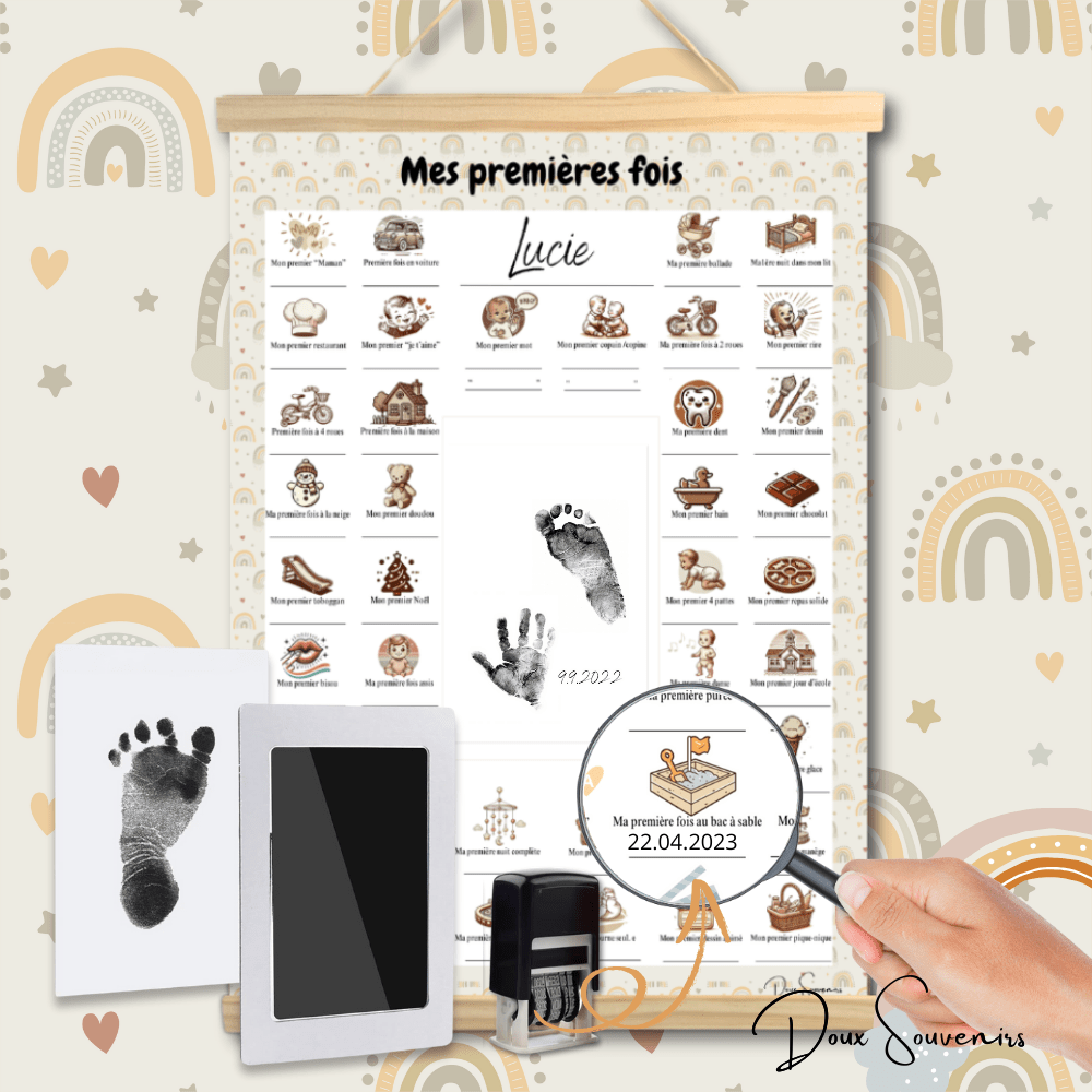 Affiche Mes premières fois | Modèle "Arc En Ciel"