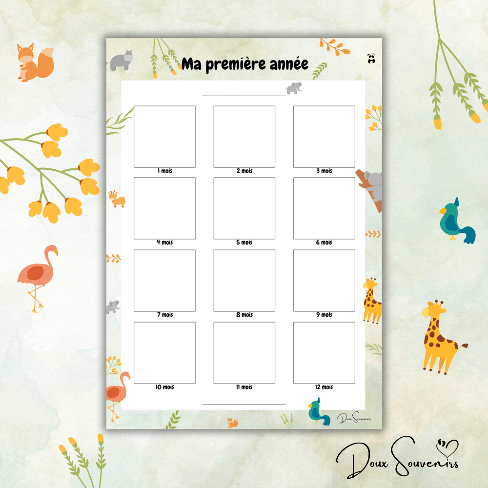 Affiches Ma première année | Doux souvenirs