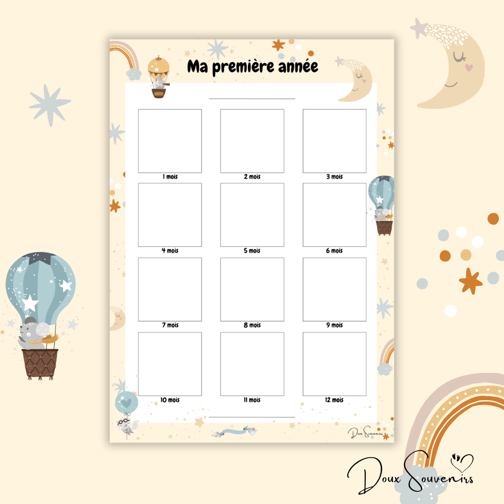 Affiches Ma première année | Doux souvenirs
