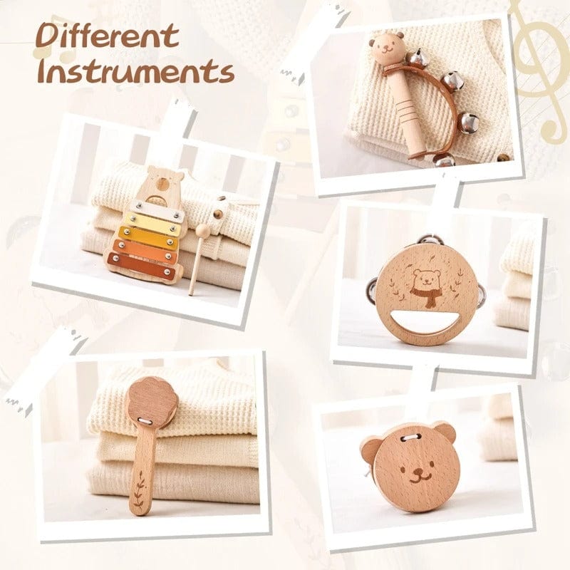 Coffret musical Montessori 5 pièces – Éveil musical et motricité tout en douceur