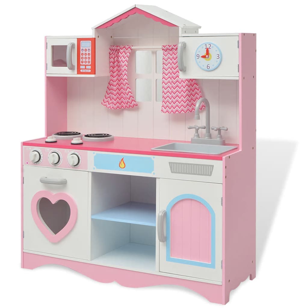 Cuisine jouet enfant rose et blanche