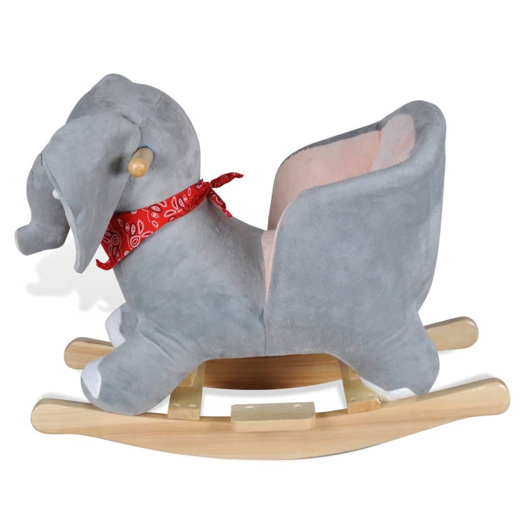 Éléphant à bascule pour bébé en peluche ultra douce