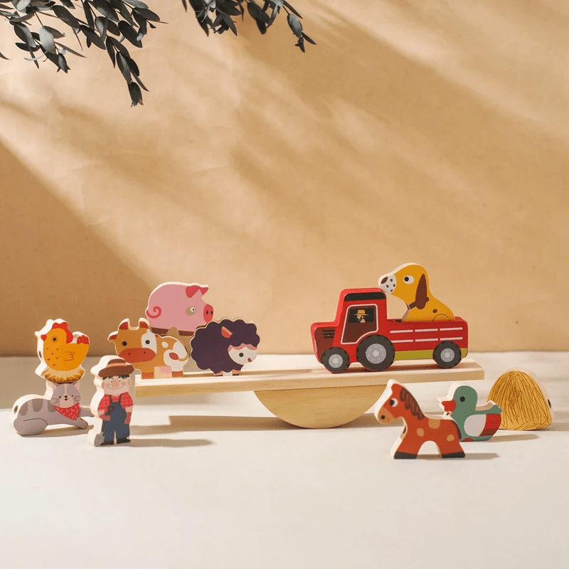 Jeu d’équilibre & enfilage Montessori