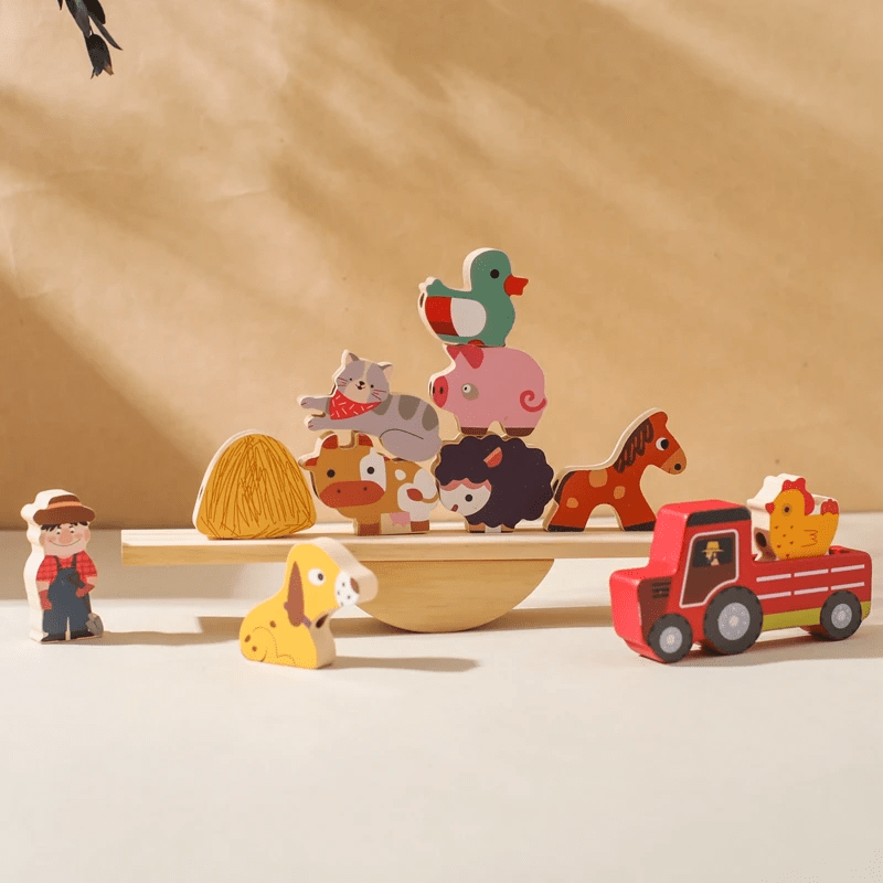 Jeu d’équilibre & enfilage Montessori