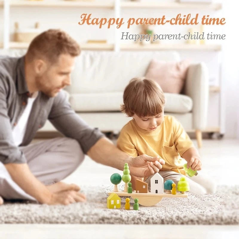 Jeu d’équilibre & enfilage Montessori