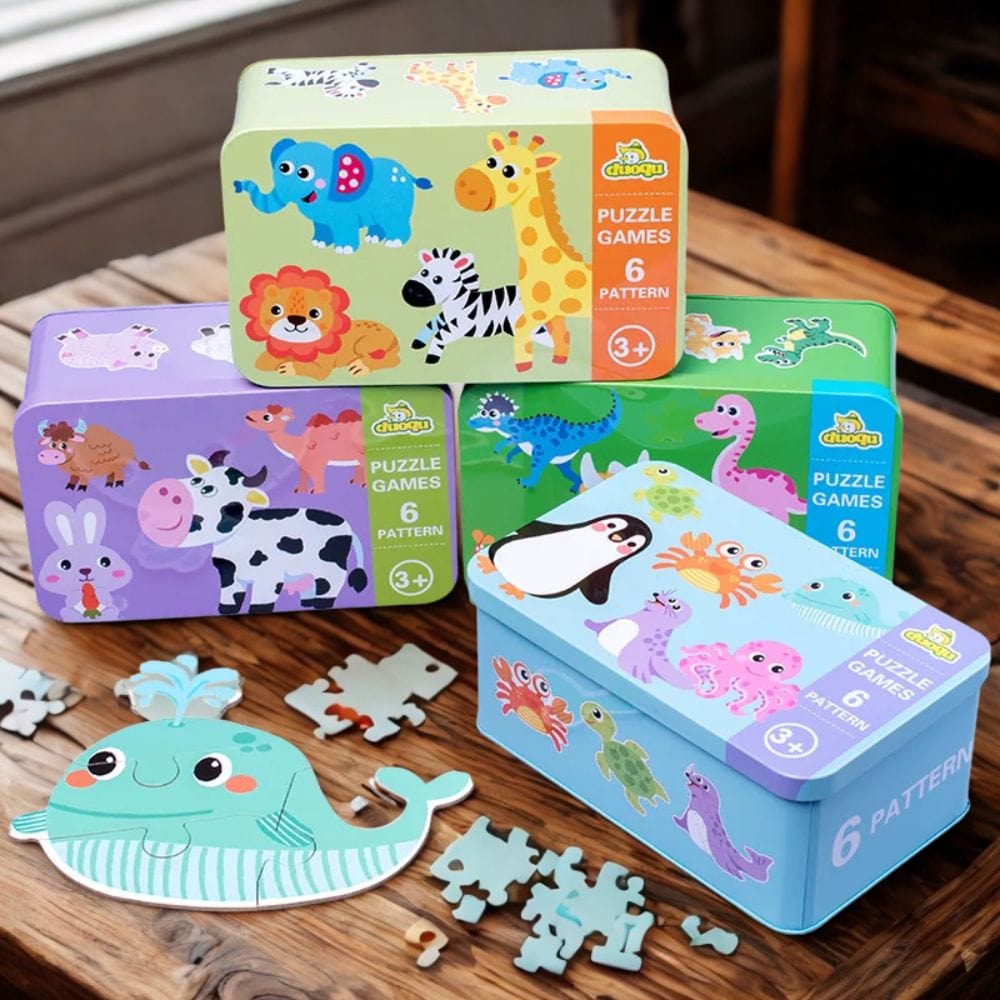 Puzzle en bois de 3-6 pièces