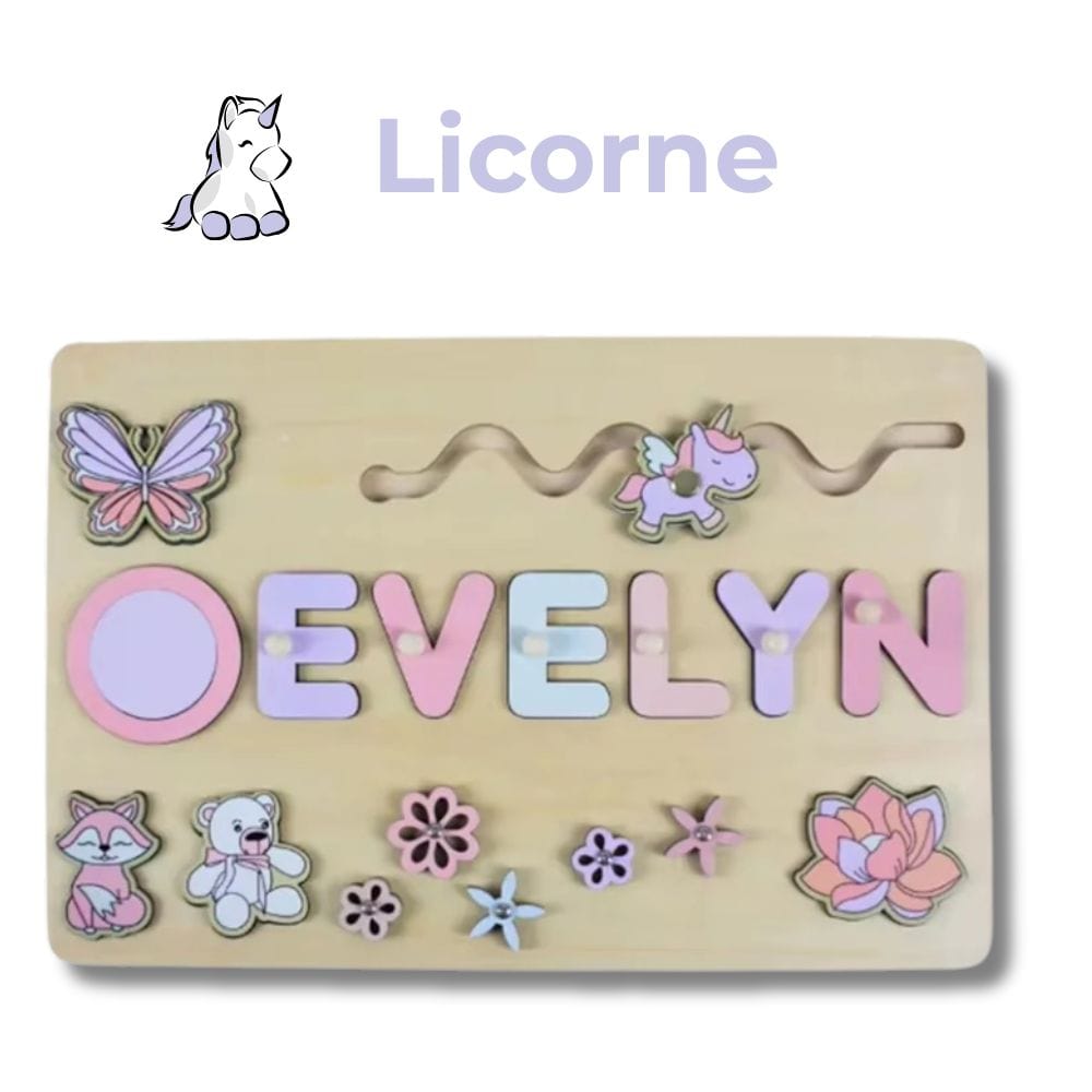 Puzzle prénom en bois personnalisé