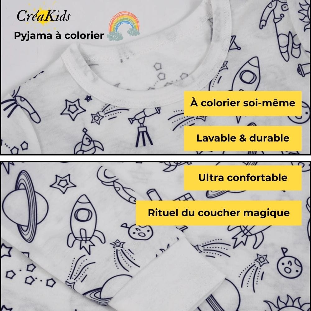 Pyjama à colorier enfant – Creakids