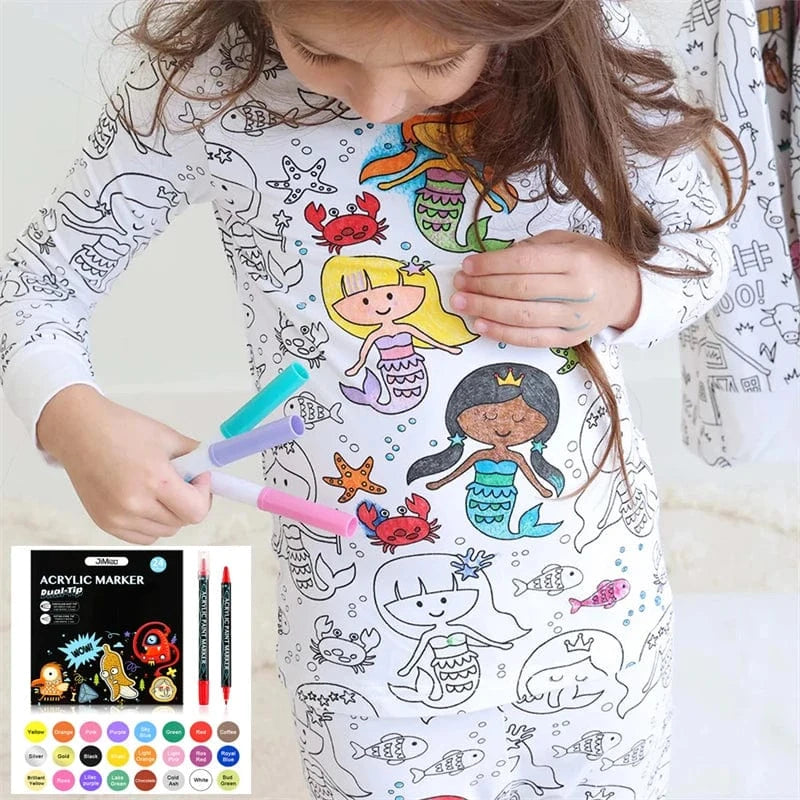 Pyjama à colorier enfant – Creakids