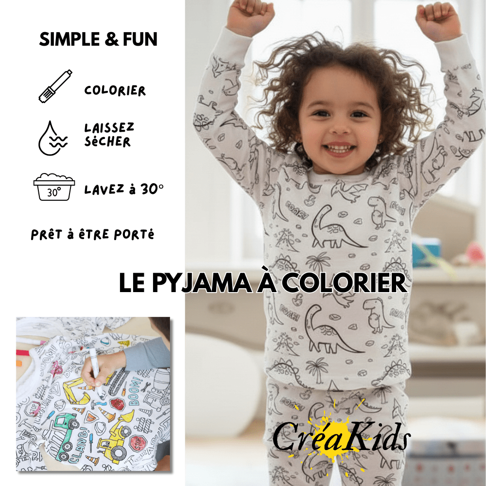 Pyjama à colorier enfant – Creakids