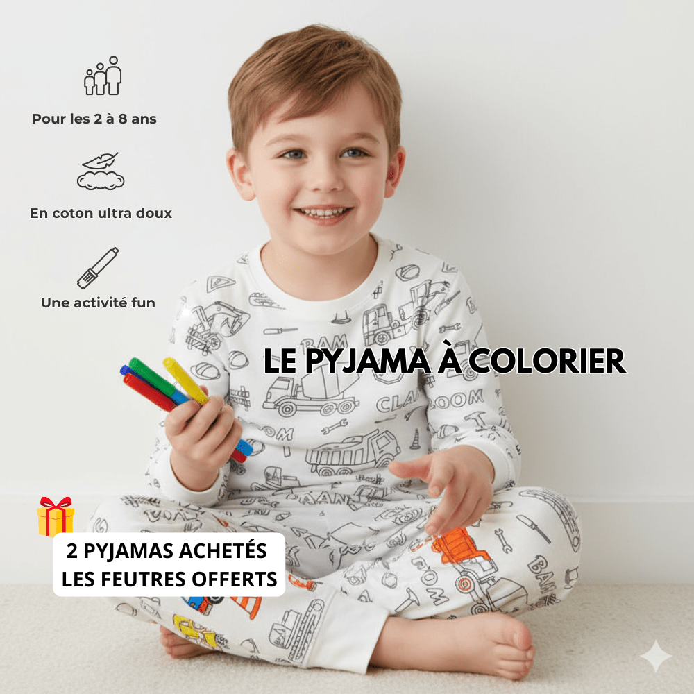 Pyjama à colorier enfant – Creakids