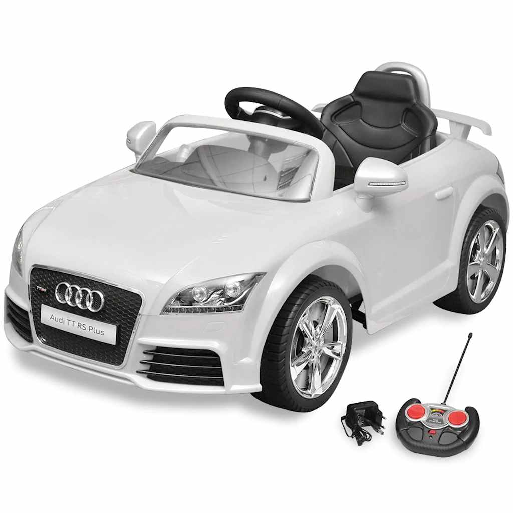 Voiture électrique enfant Audi TT RS blanche avec télécommande