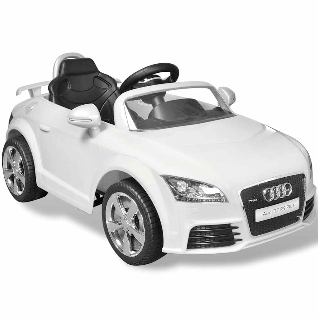 Voiture électrique enfant Audi TT RS blanche avec télécommande