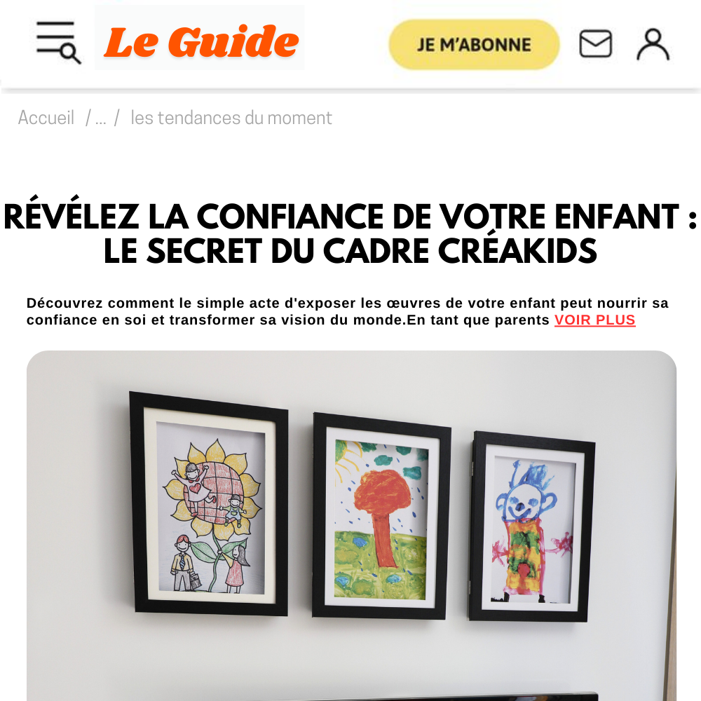 Révélez la Confiance en Soi de Votre Enfant : Le Secret du Cadre CréaKids