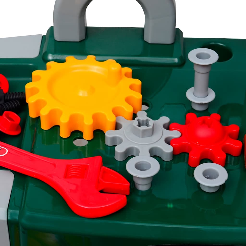 Établi-Jouet Avec Outils Pour Enfants Vert + Gris