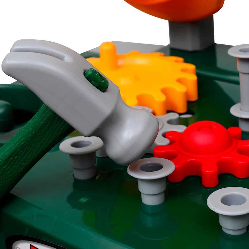 Établi-Jouet Avec Outils Pour Enfants Vert + Gris