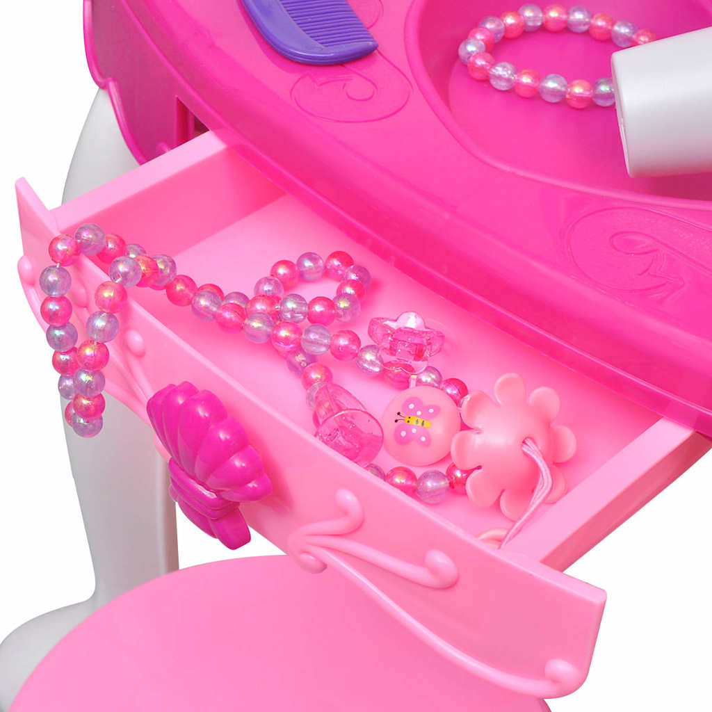 Coiffeuse Jouet 3 Miroirs Pour Enfants Avec Lumière Et Son