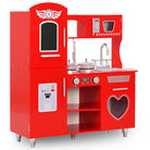 Cuisine jouet rouge et blanche avec accessoires