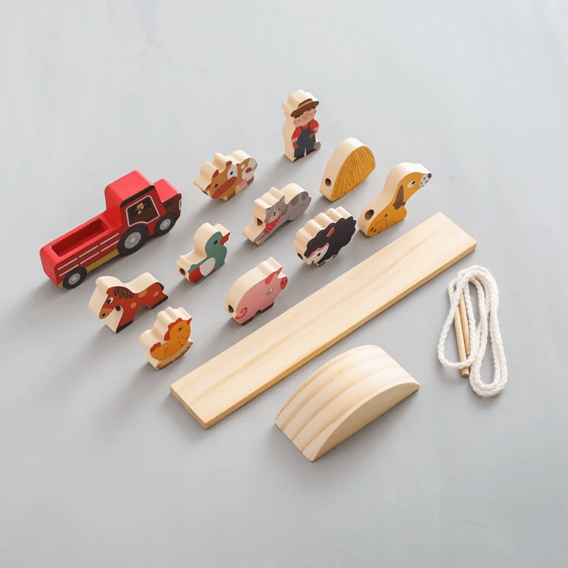 Jeu d’équilibre & enfilage Montessori