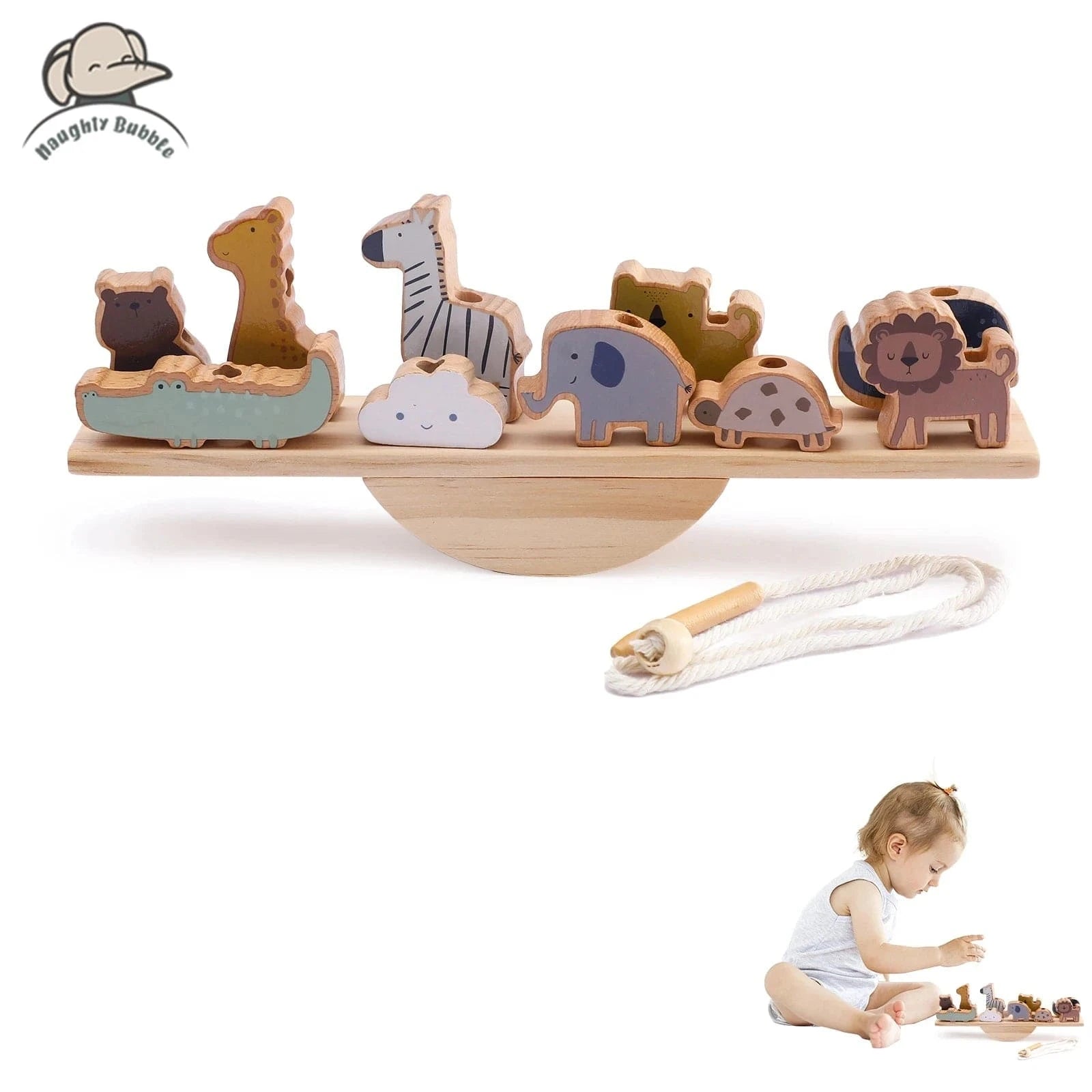 Jeu d’équilibre & enfilage Montessori