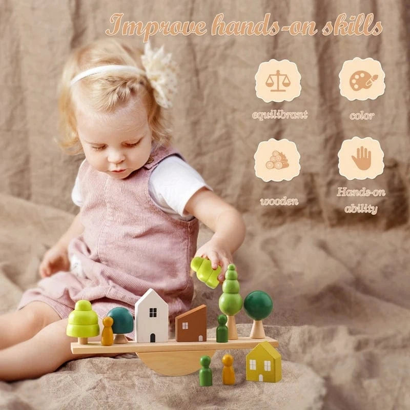 Jeu d’équilibre & enfilage Montessori