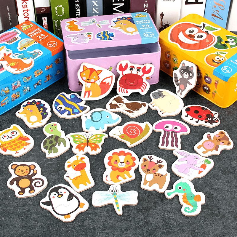 Mini-puzzles en bois