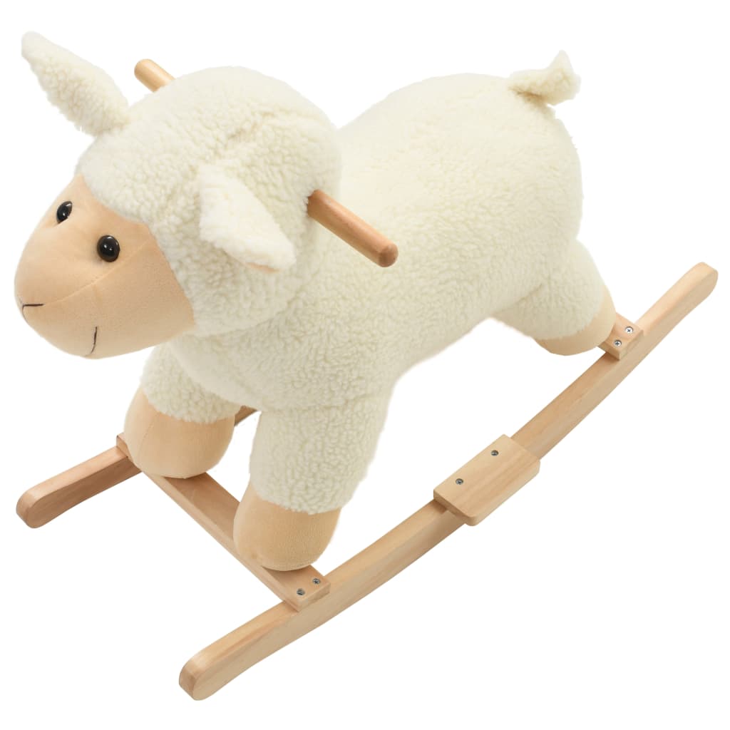 Mouton à bascule blanc doux et stable