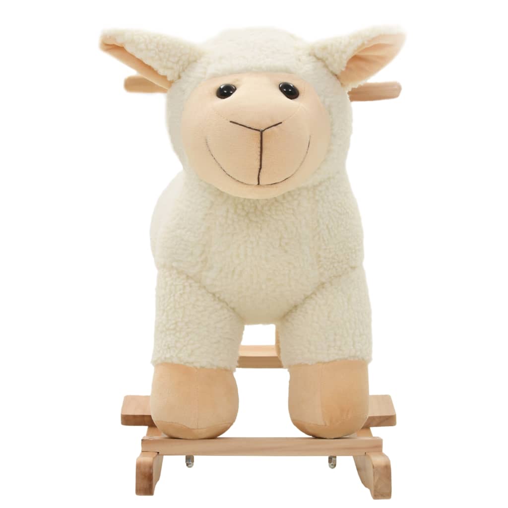 Mouton à bascule blanc doux et stable