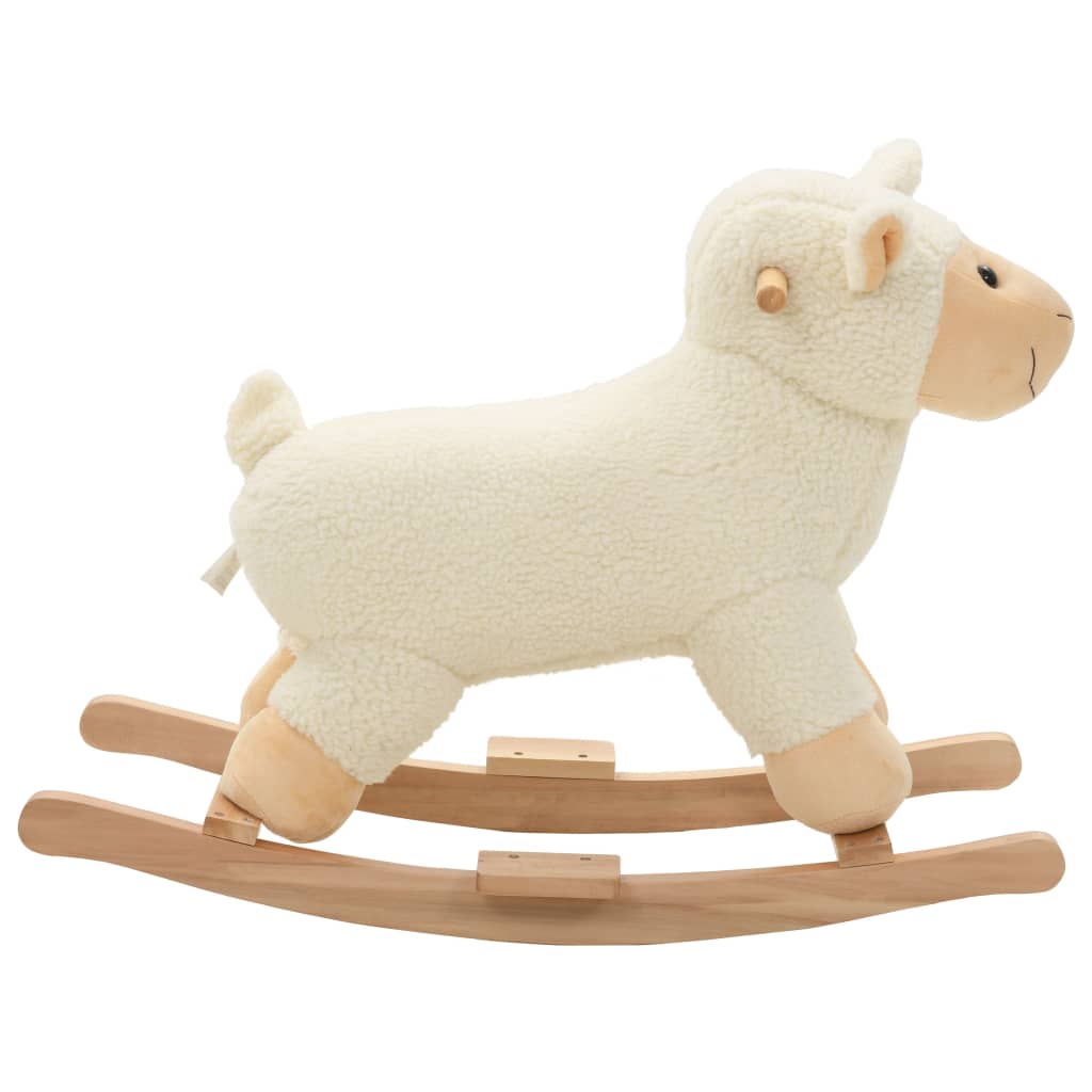 Mouton à bascule blanc doux et stable