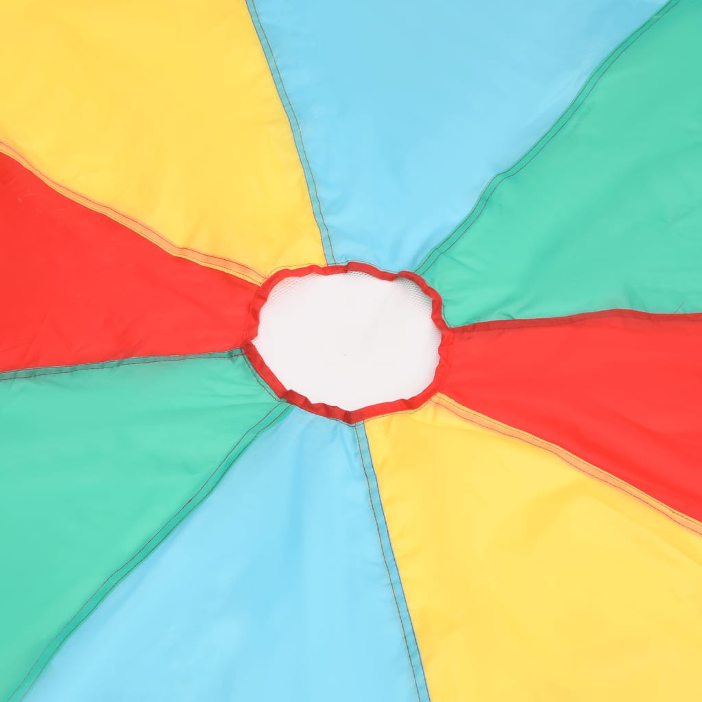 Parachute de jeu arc-en-ciel  avec poignées