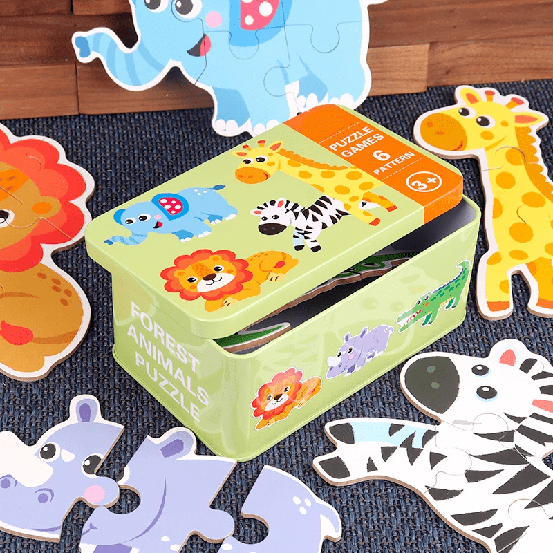 Puzzle en bois de 3-6 pièces