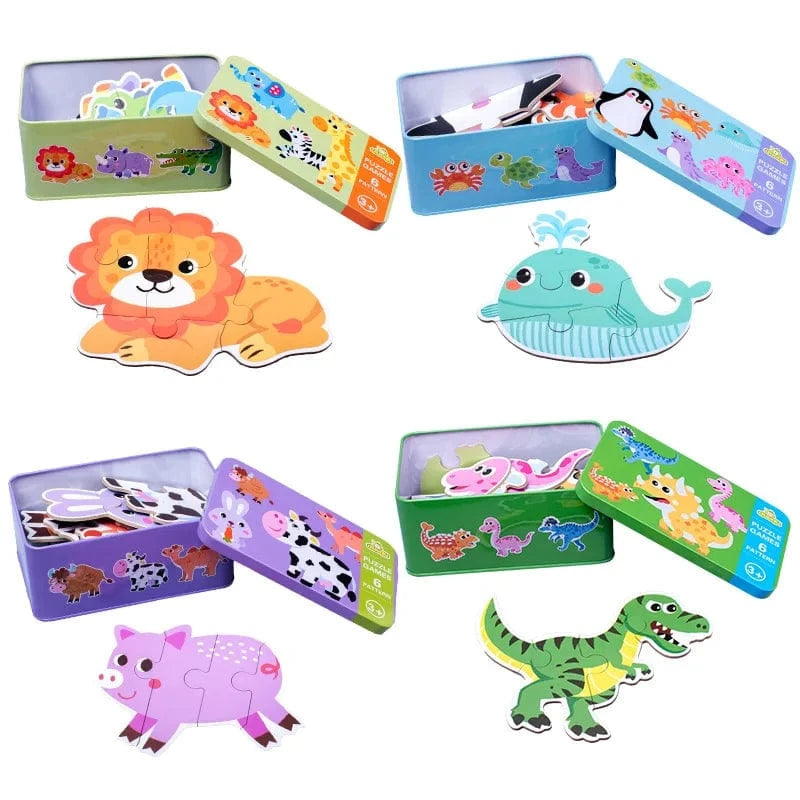 Puzzle en bois de 3-6 pièces