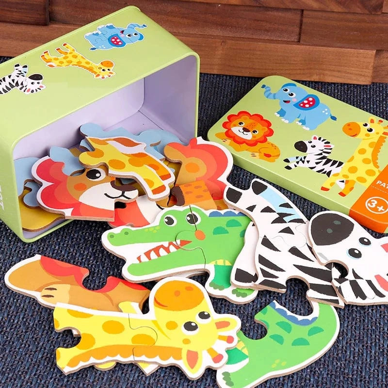 Puzzle en bois de 3-6 pièces