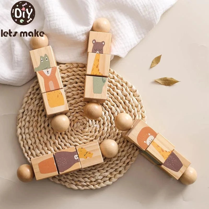 Puzzle rotatif en bois Montessori