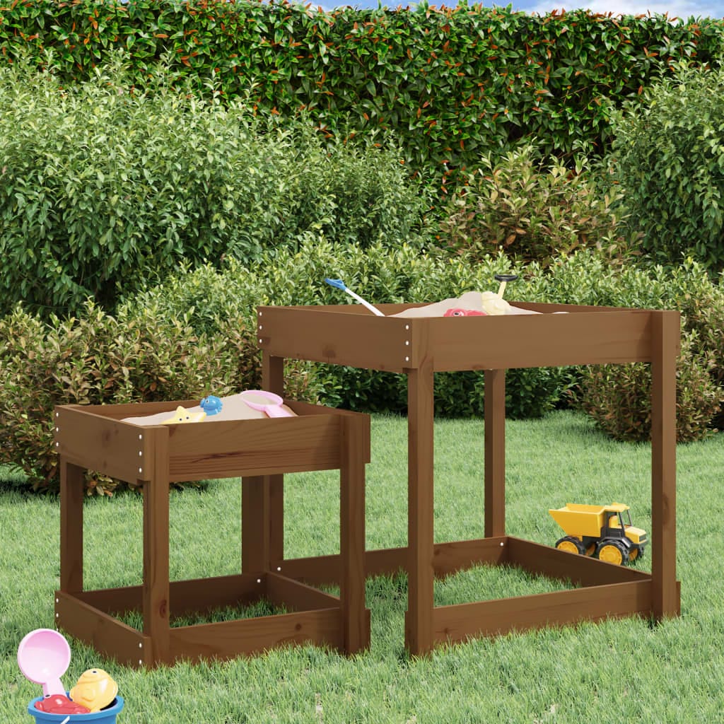 Tables de sable en bois massif – Lot 2 tailles