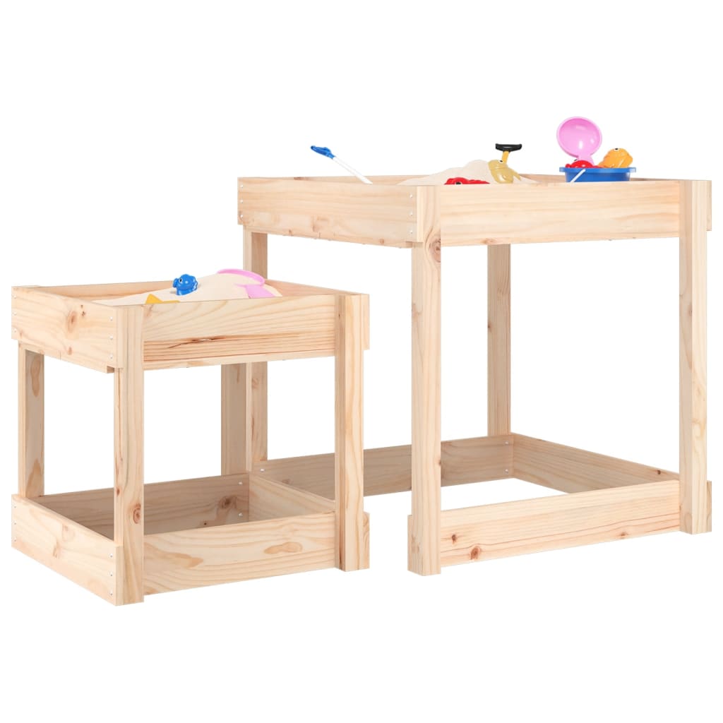 Tables de sable en bois massif – Lot 2 tailles