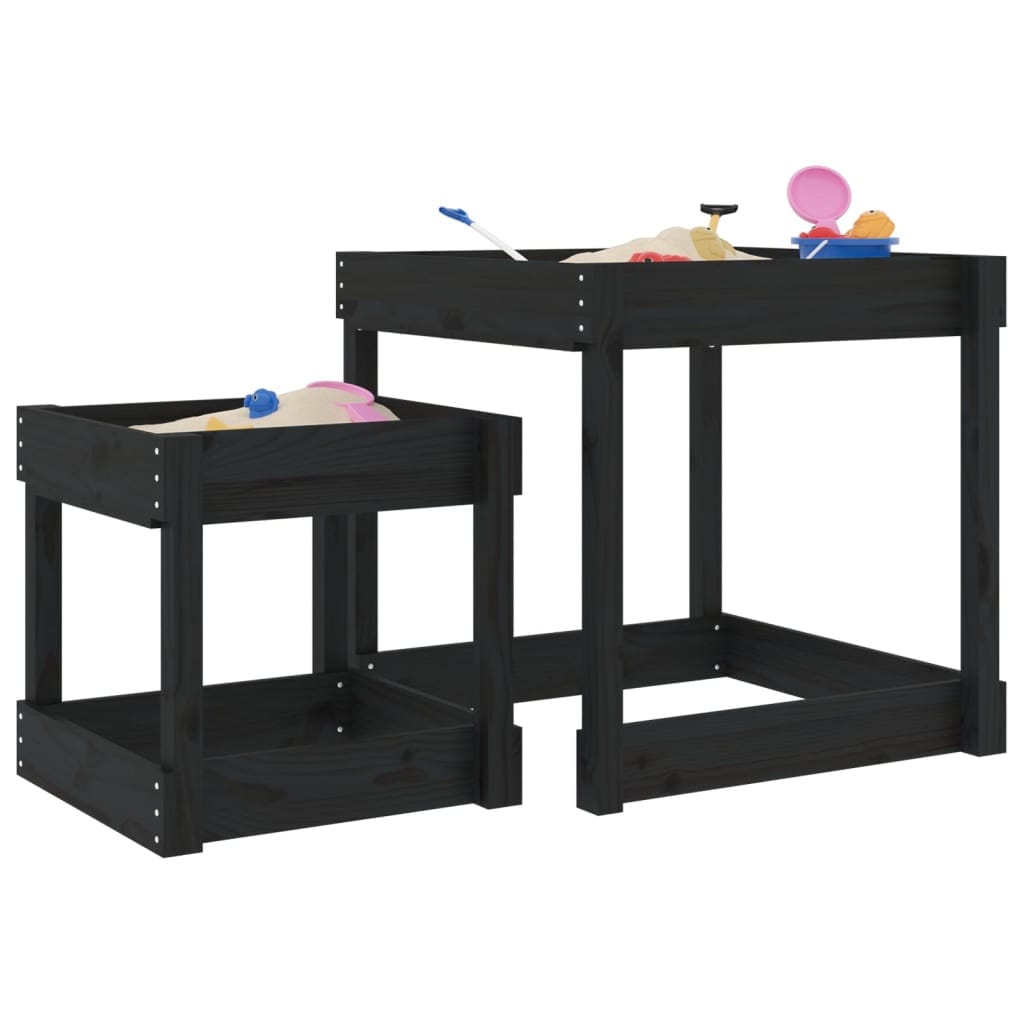 Tables de sable en bois massif – Lot 2 tailles