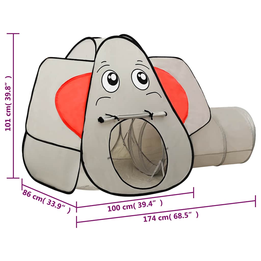 Tente éléphant avec tunnel et sac de transport