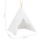 Tipi enfant blanc en tissu peau de pêche