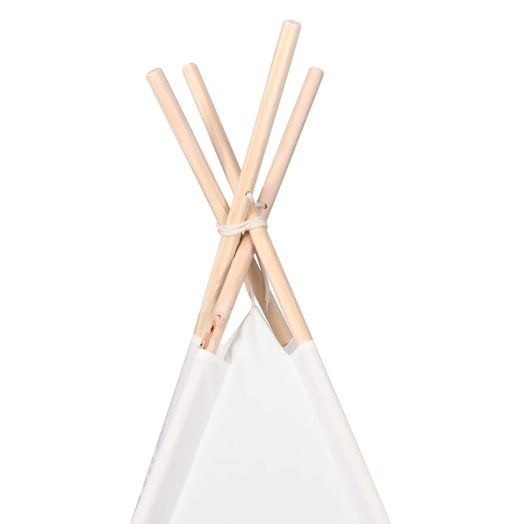 Tipi enfant blanc en tissu peau de pêche